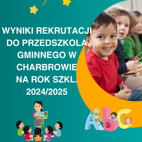 Wyniki rekrutacji do przedszkola na rok. szkl. 2024/2025